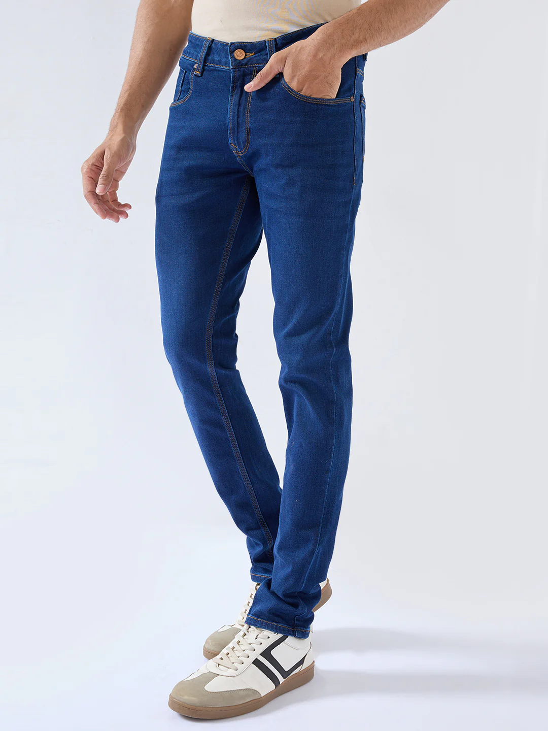 Men Diego Jeans Super Slim Fit Dark Blue Low Rise - Image 4