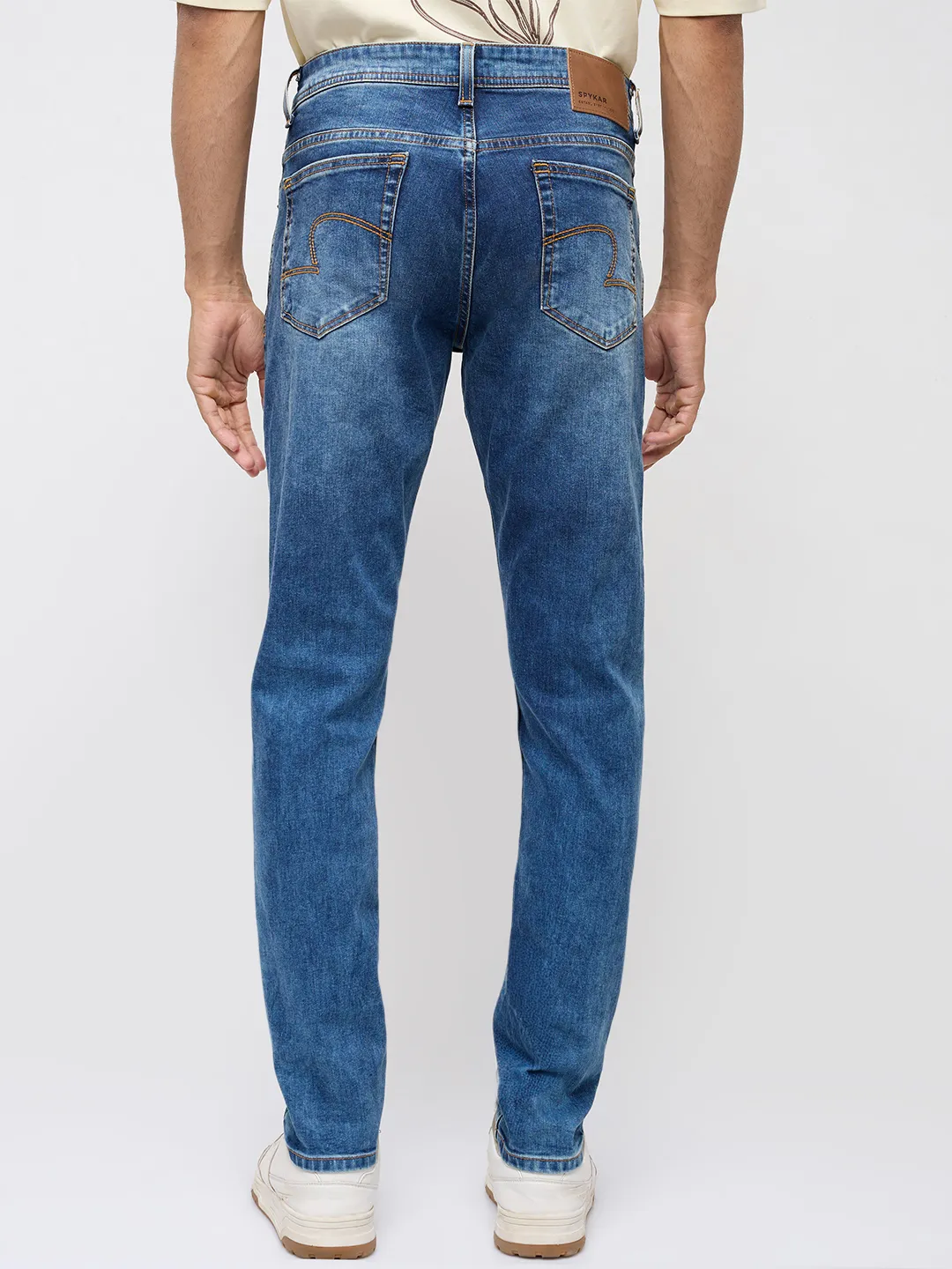 Men Diego Jeans Super Slim Fit Mid Blue Low Rise - Image 5