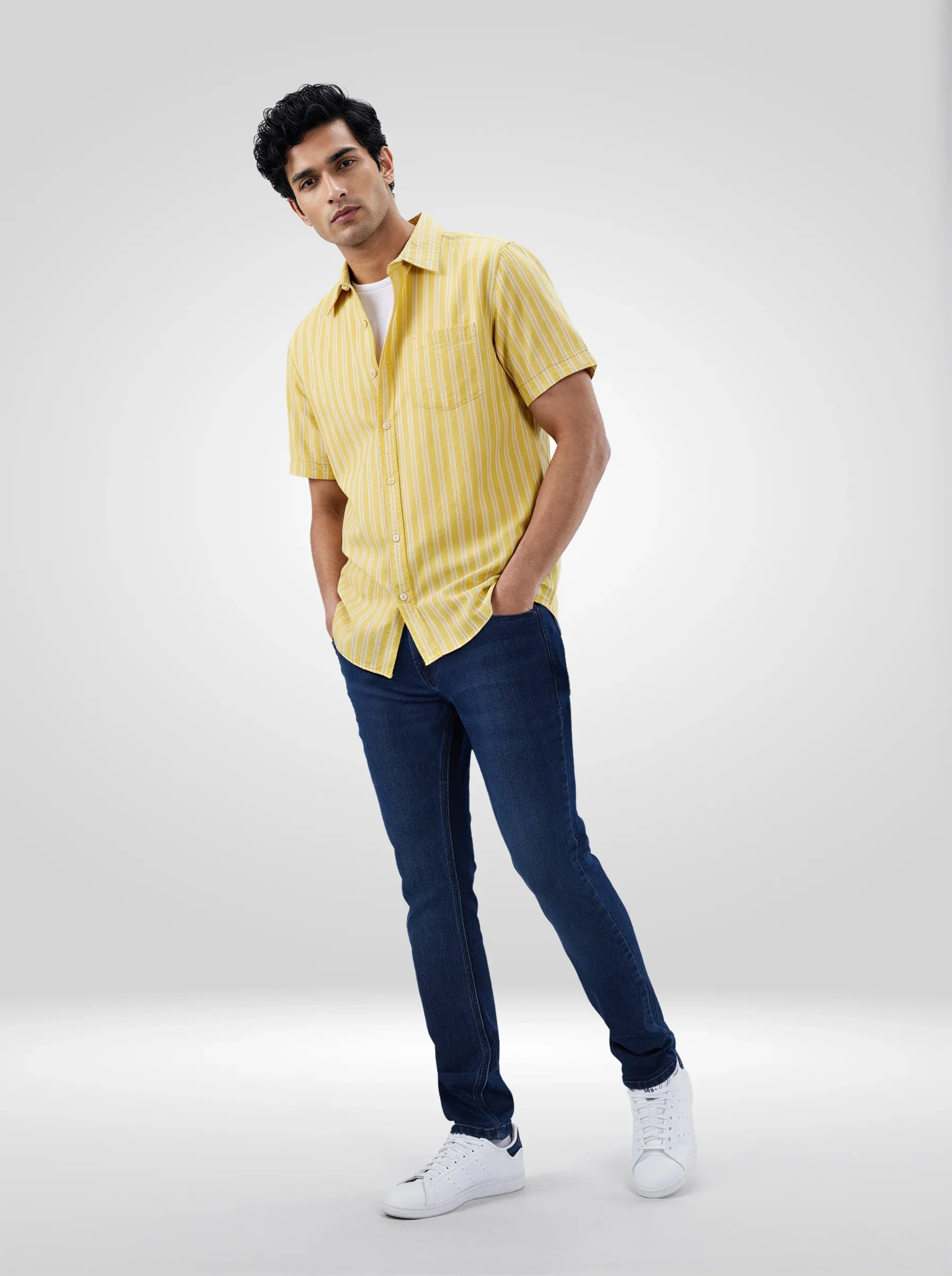 Men Diego Jeans Super Slim Fit Dark Blue Low Rise