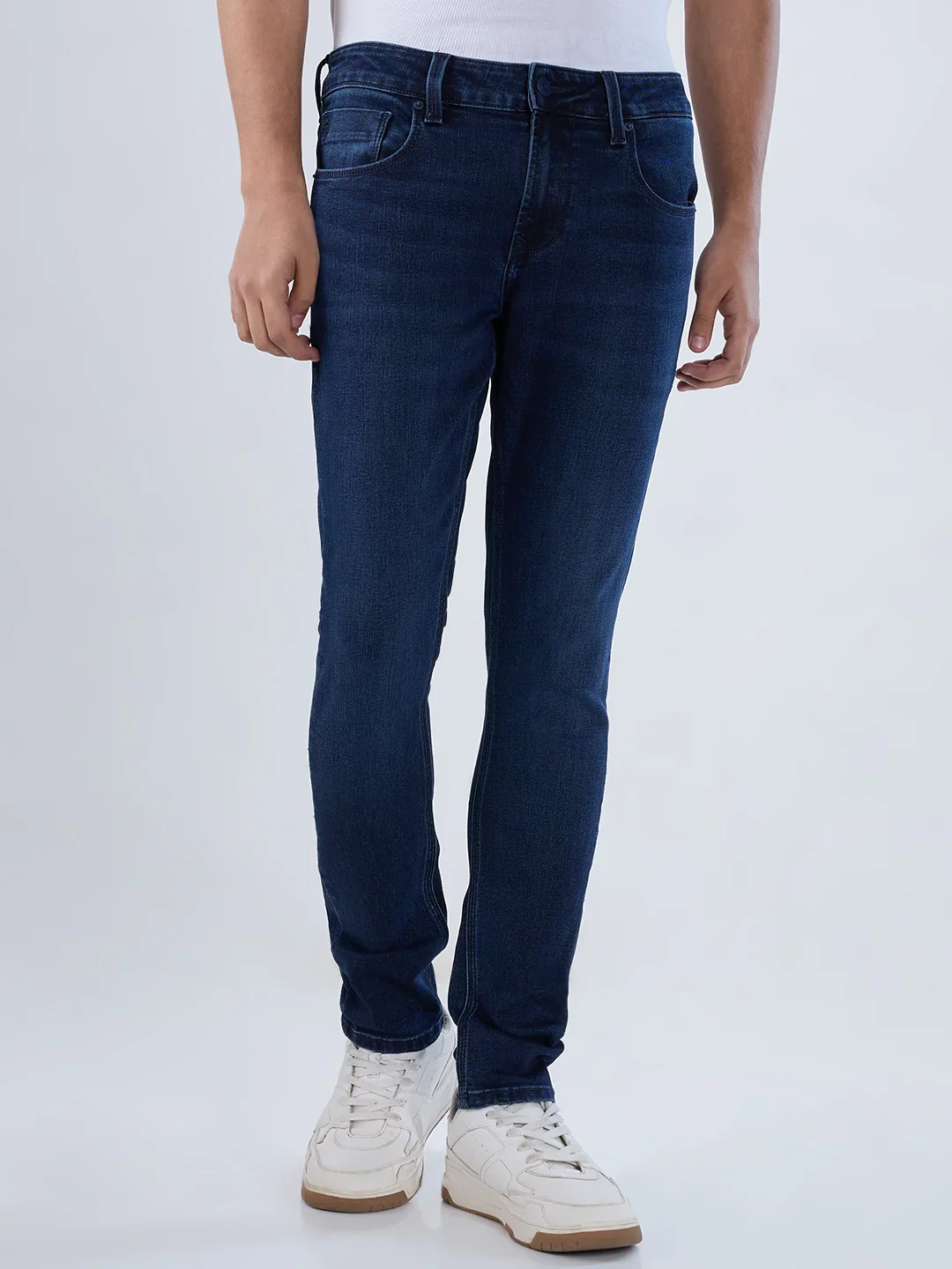 Men Diego Jeans Super Slim Fit Dark Blue Low Rise - Image 2