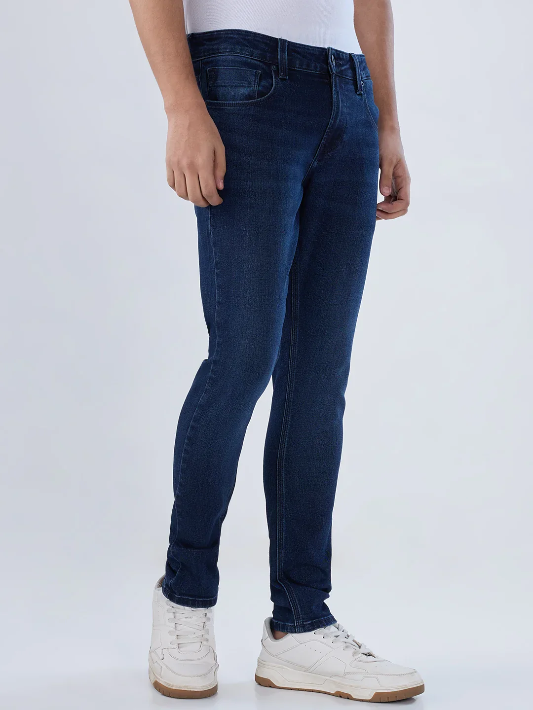 Men Diego Jeans Super Slim Fit Dark Blue Low Rise - Image 3
