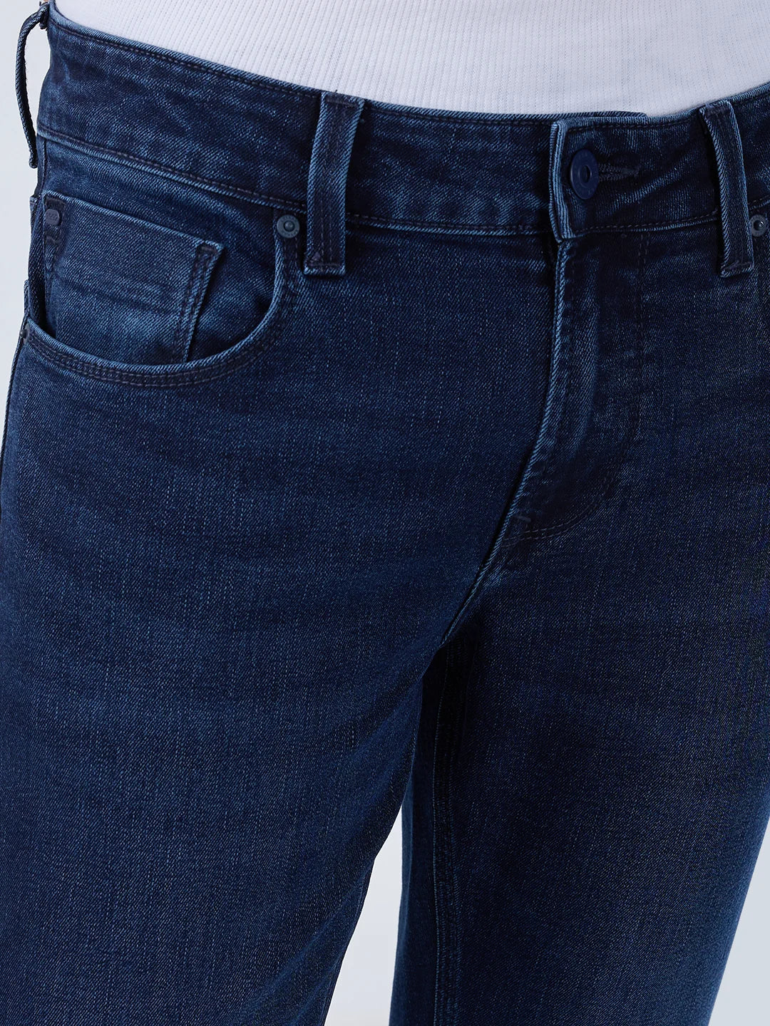 Men Diego Jeans Super Slim Fit Dark Blue Low Rise - Image 4