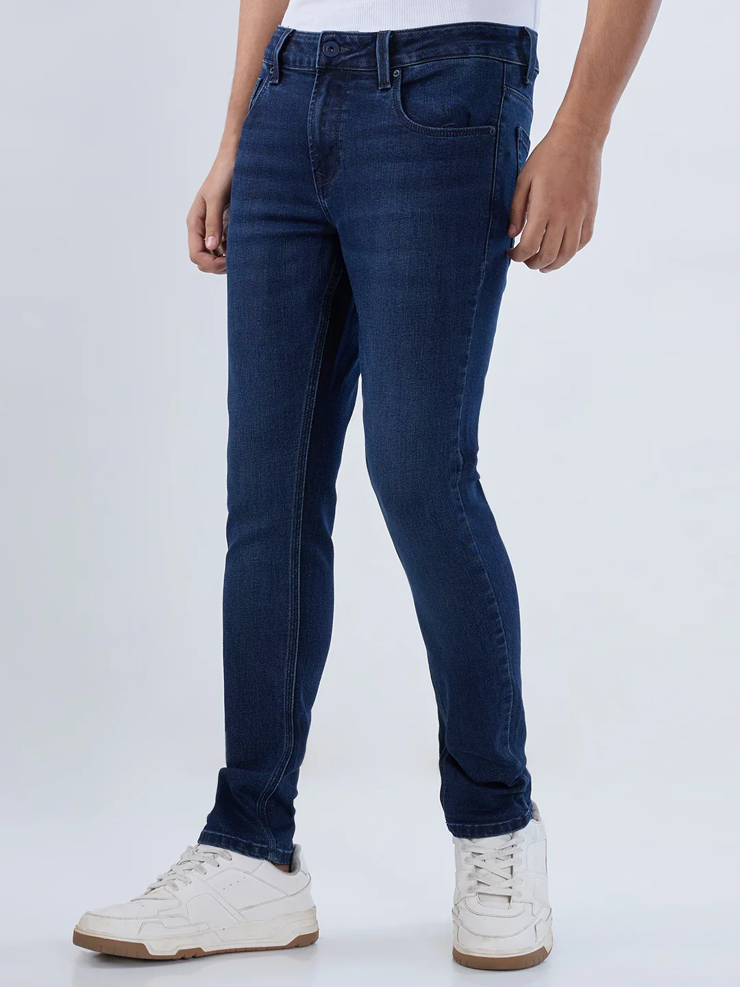 Men Diego Jeans Super Slim Fit Dark Blue Low Rise - Image 5