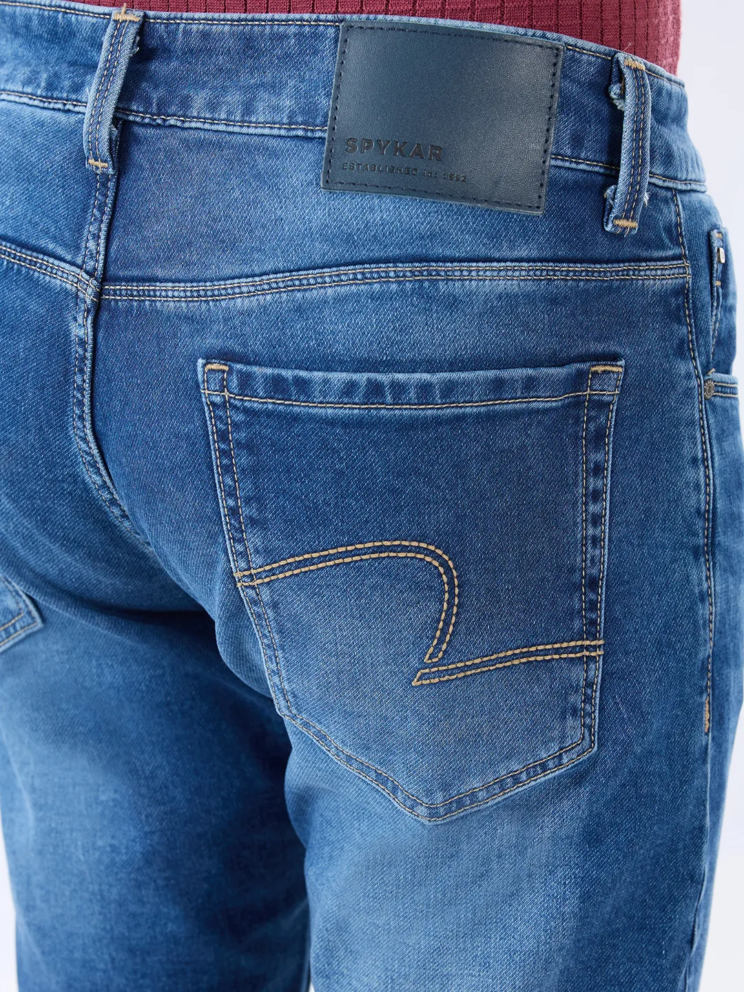 Men Diego Jeans Super Slim Fit Mid Blue Low Rise - Image 7