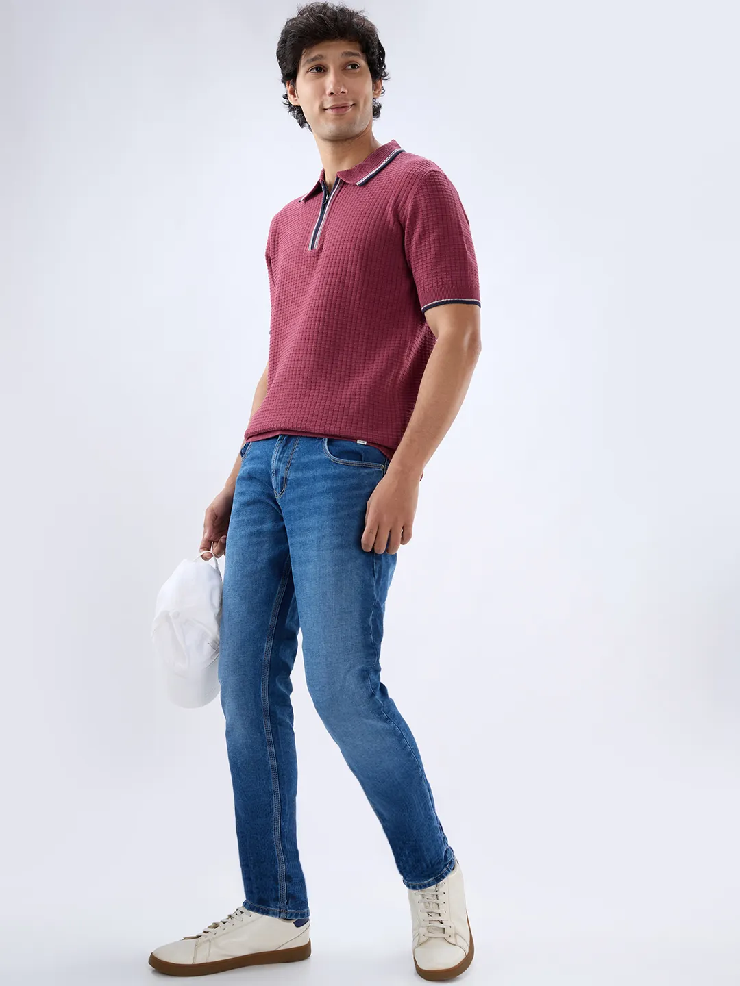 Men Diego Jeans Super Slim Fit Mid Blue Low Rise - Image 8