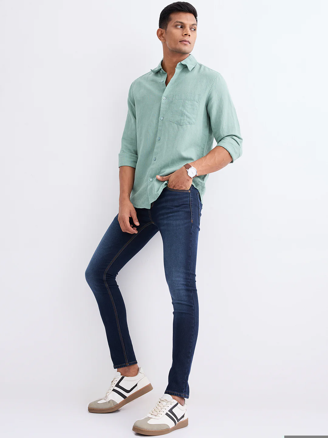 Men Diego Jeans Super Slim Fit Dark Blue Low Rise - Image 7