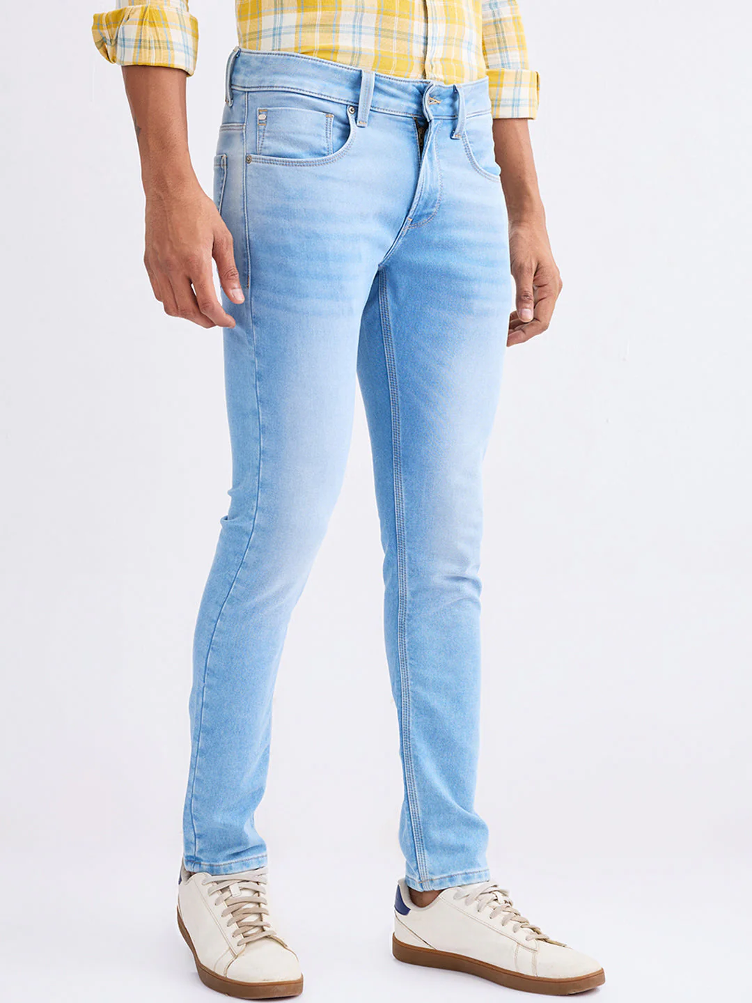 Men Jeans Slim Fit Blue Low Rise - Image 2