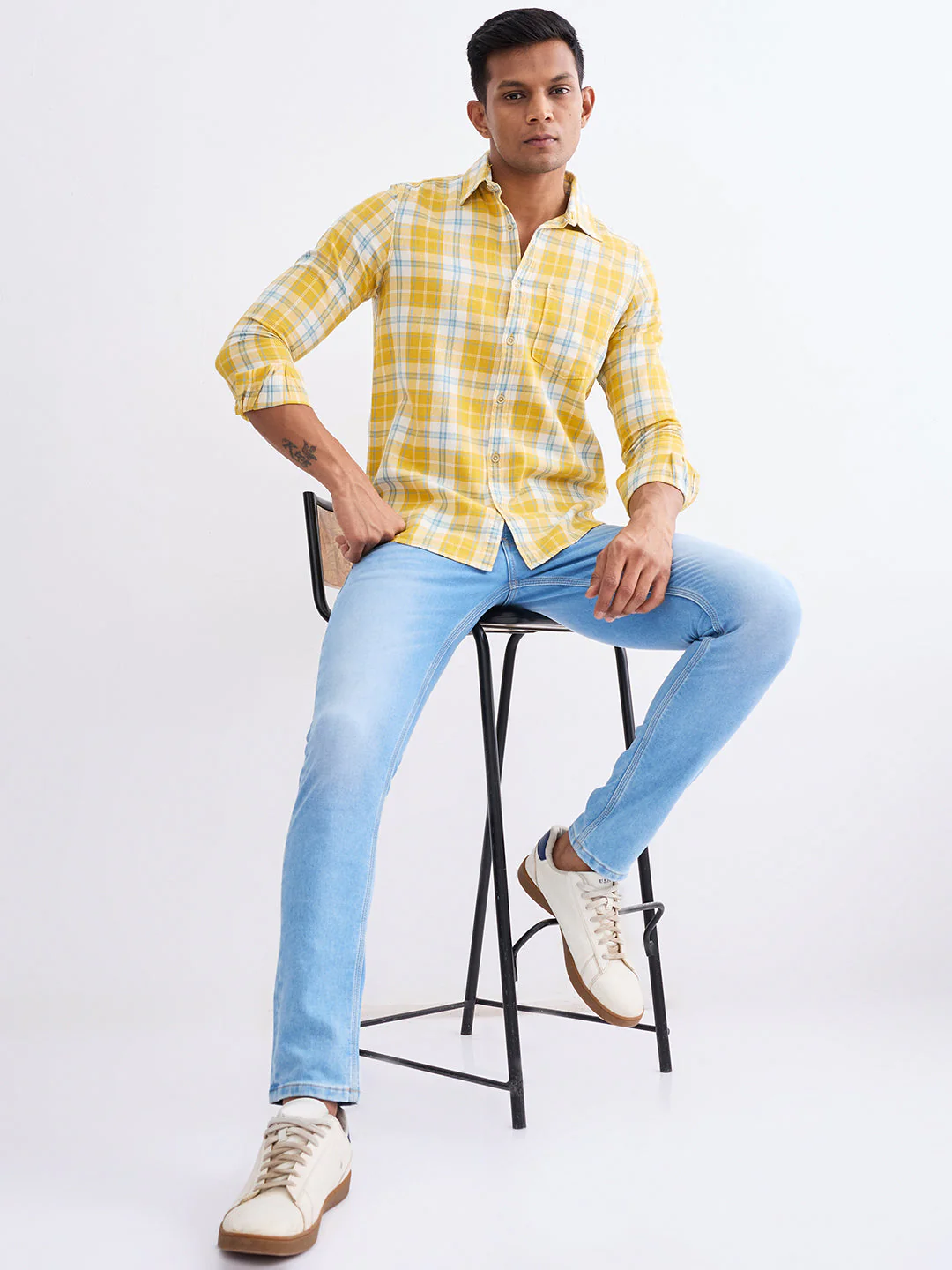 Men Jeans Slim Fit Blue Low Rise - Image 7