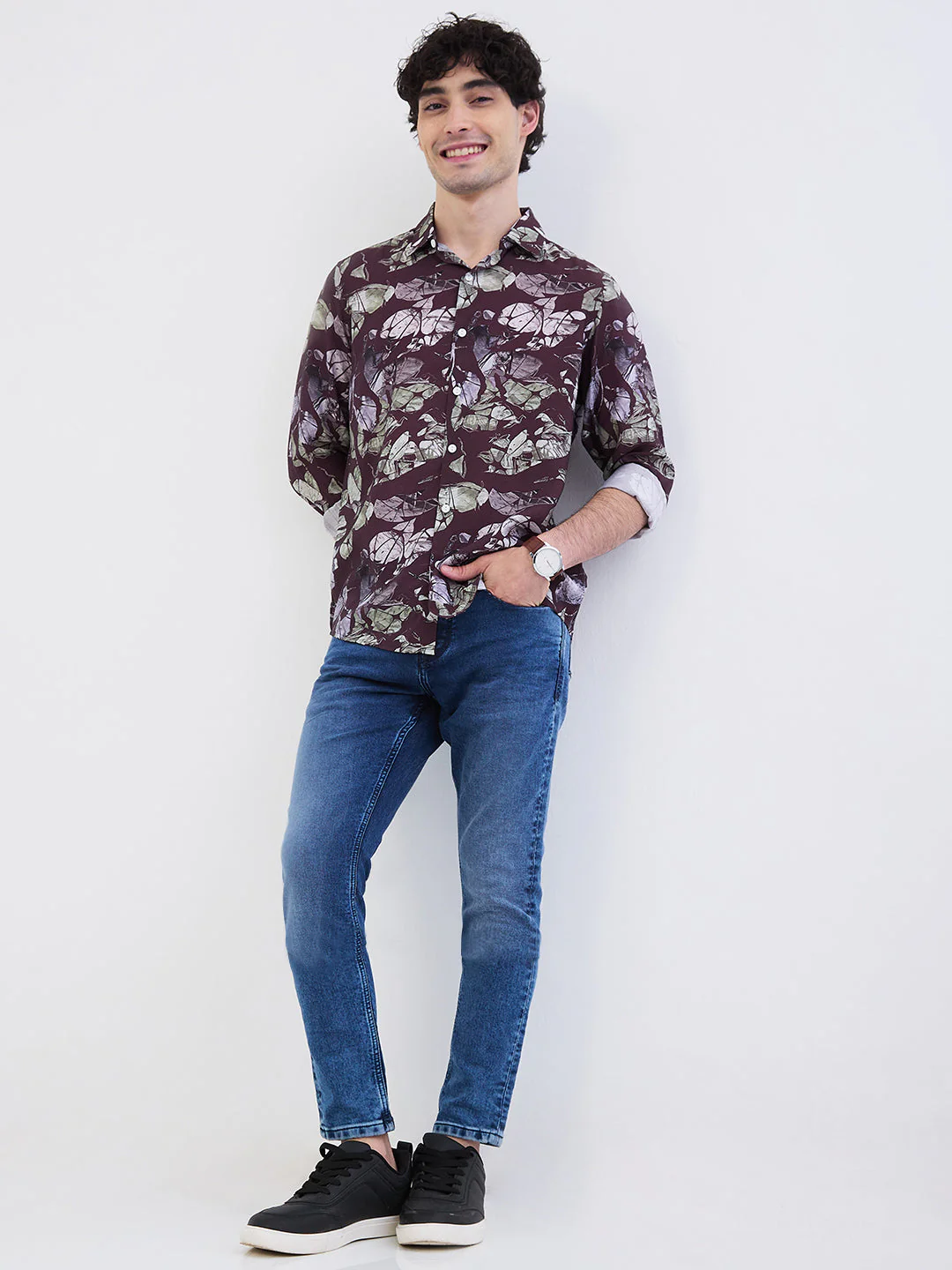 Men Jeans Slim Fit Blue Low Rise - Image 7