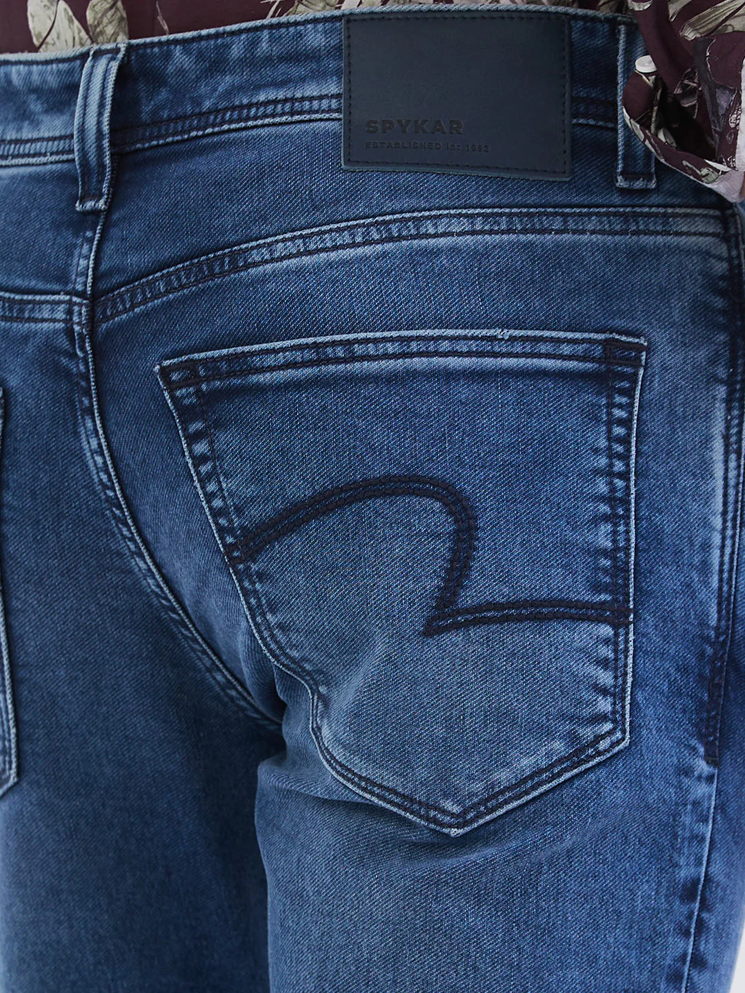 Men Jeans Slim Fit Blue Low Rise - Image 8