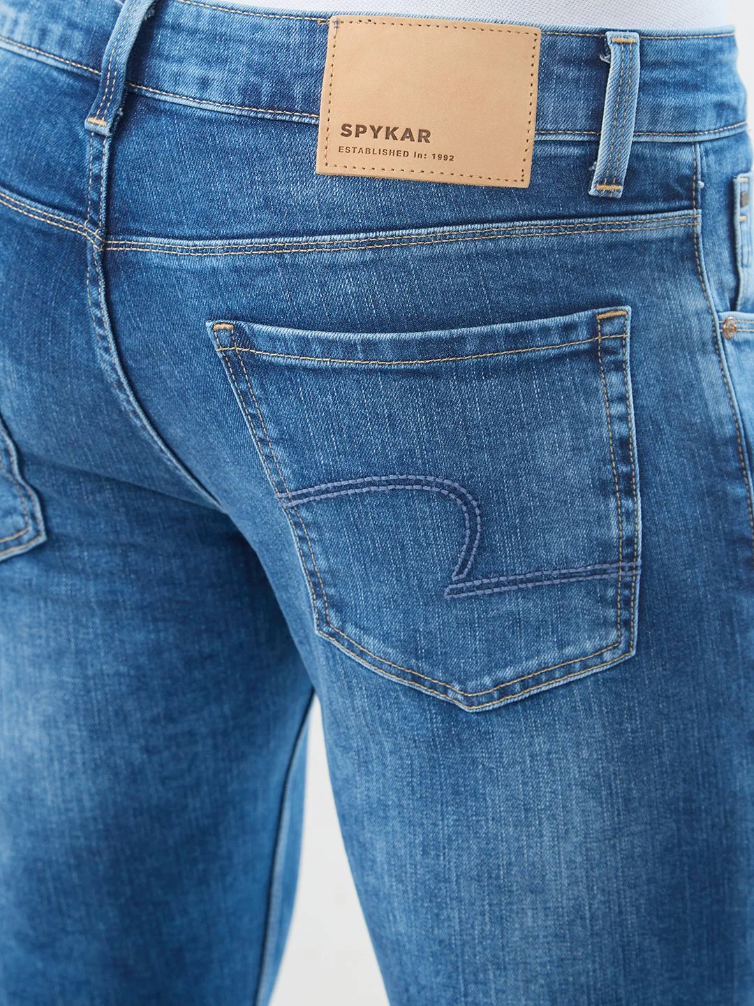 Men Diego Jeans Super Slim Fit Mid Blue Low Rise - Image 8