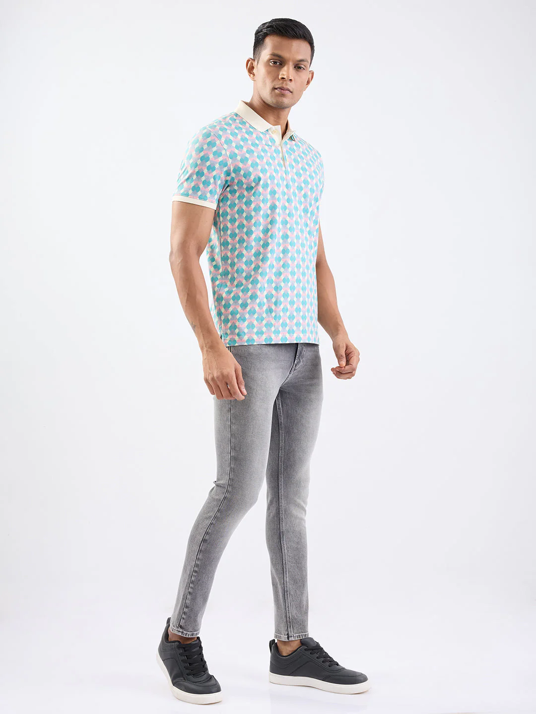 Men Jeans Slim Fit Grey Low Rise - Image 5