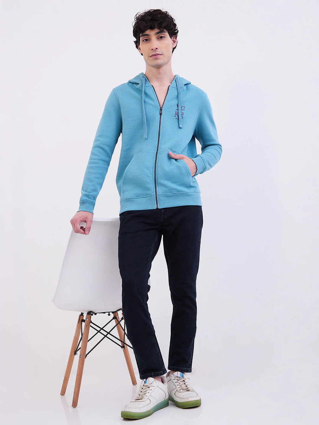 Men Jeans Slim Fit Dark Blue Low Rise - Image 6