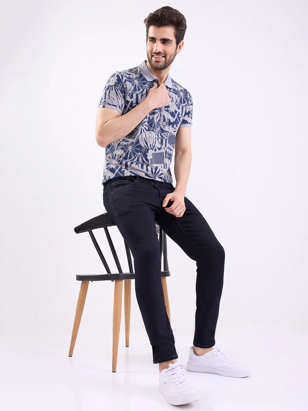 Men Diego Jeans Super Slim Fit Blue Low Rise - Image 7