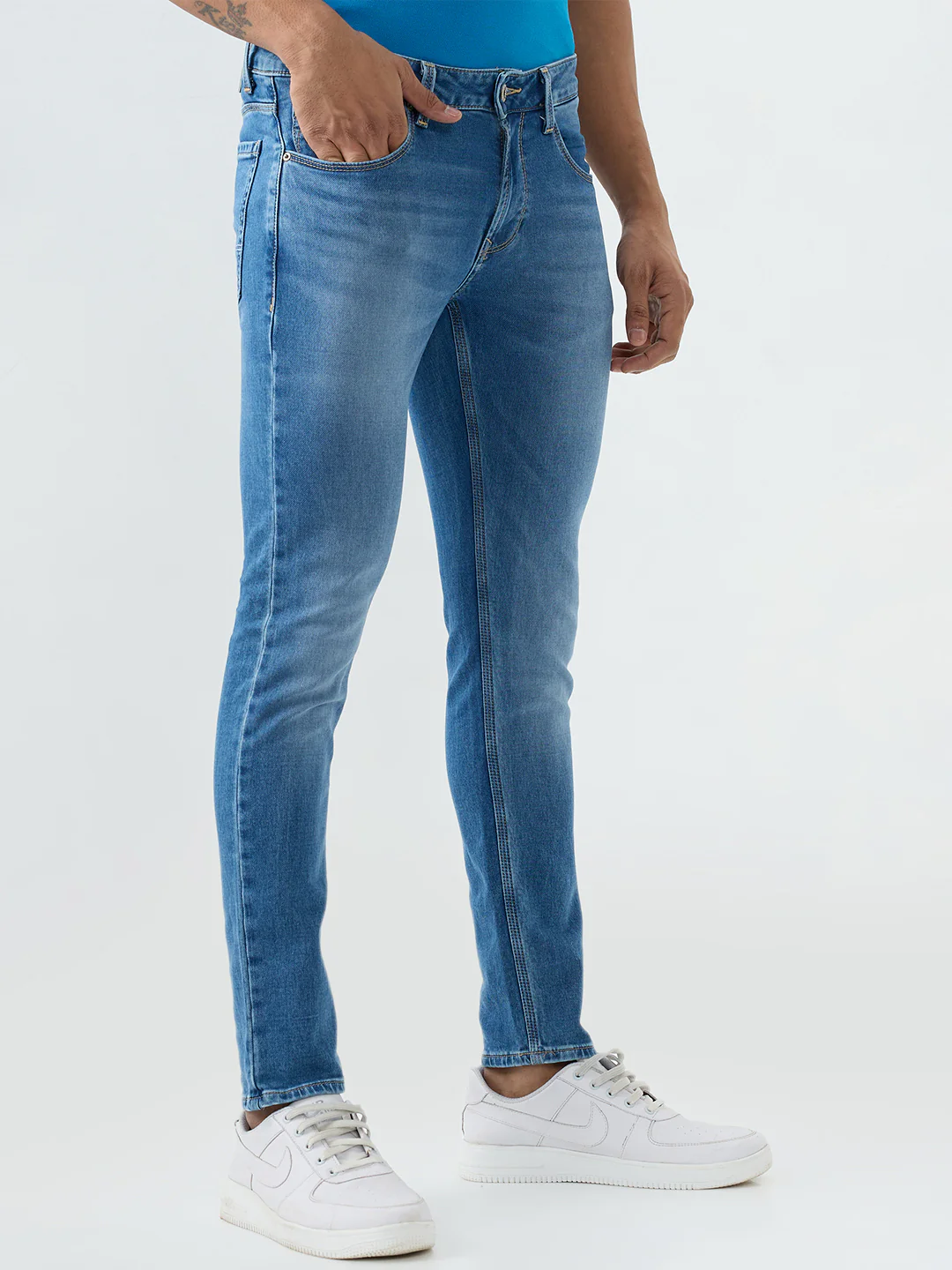Men Diego Jeans Super Slim Fit Blue Low Rise - Image 2