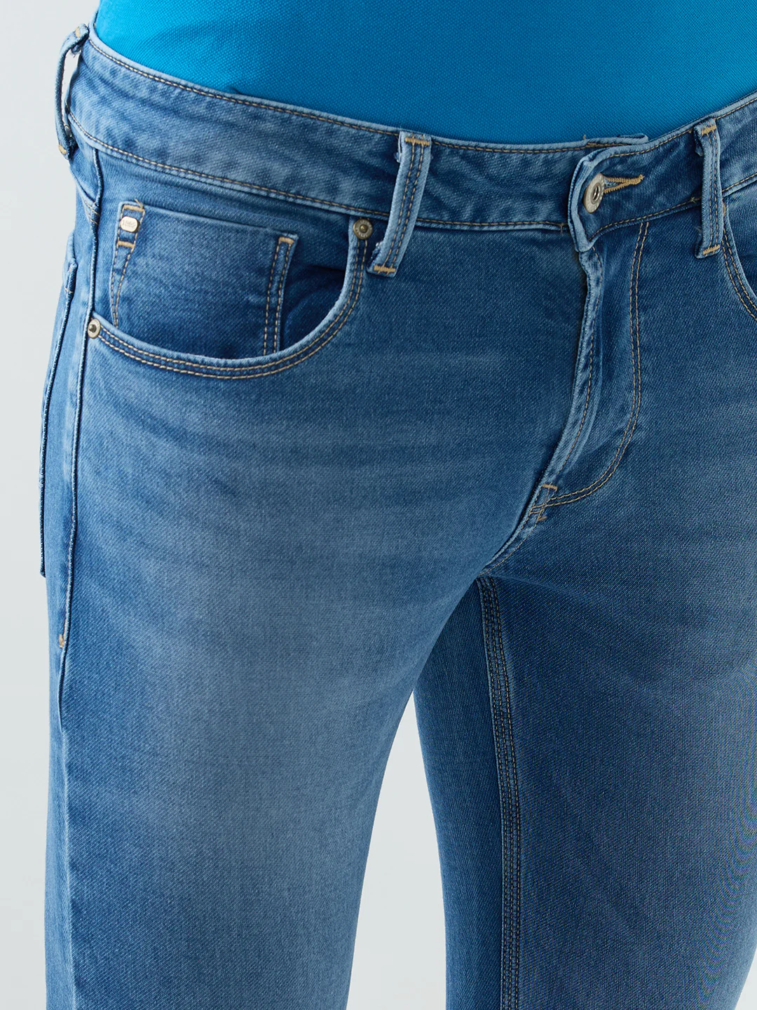 Men Diego Jeans Super Slim Fit Blue Low Rise - Image 6