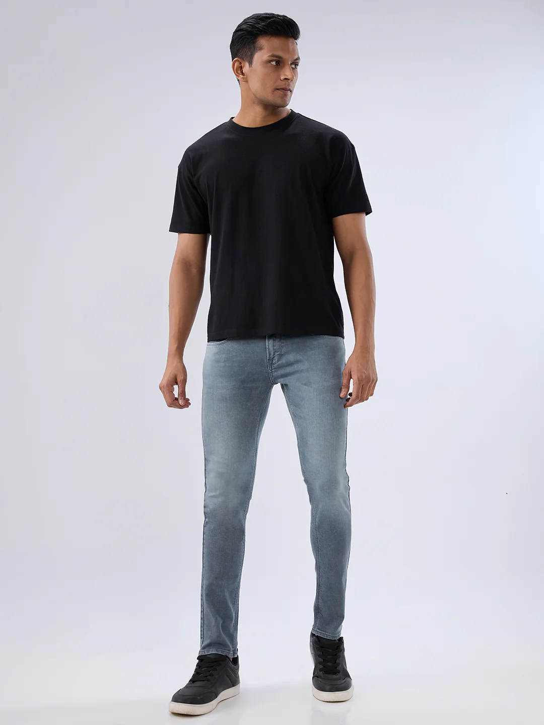Men Diego Jeans Super Slim Fit Grey Low Rise - Image 5