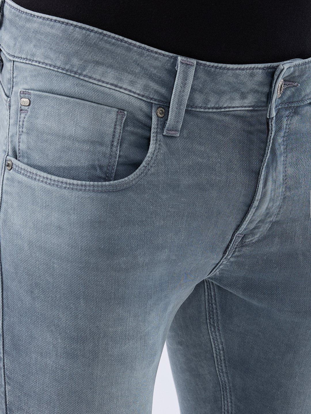 Men Diego Jeans Super Slim Fit Grey Low Rise - Image 6