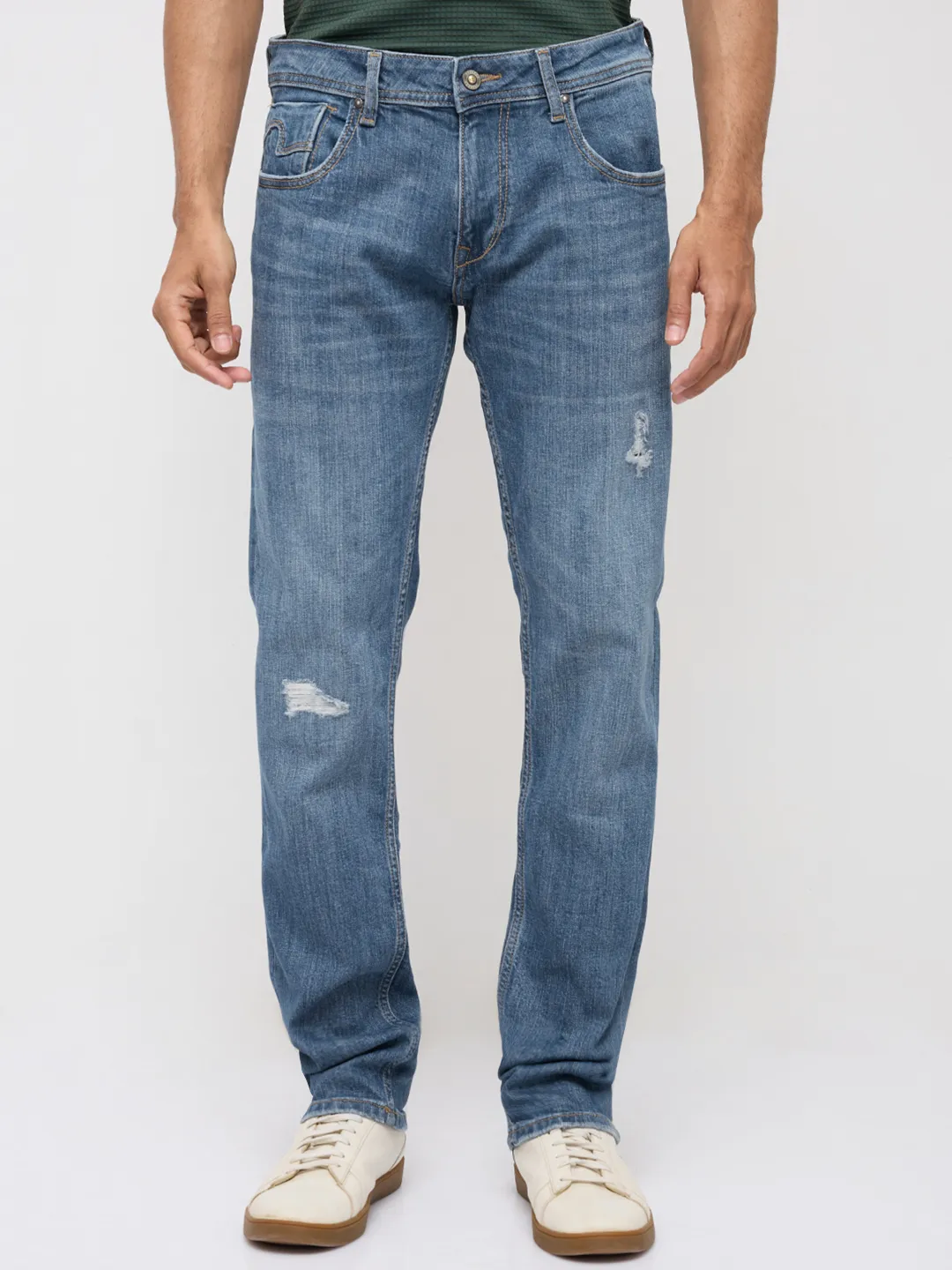 Men Rover Jeans Regular Fit Grey Mid Rise - Image 2