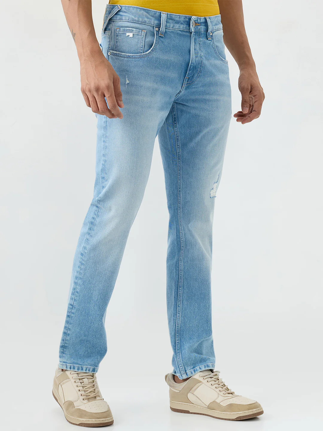 Men Ricardo Jeans Comfort Fit Blue Mid Rise - Image 2