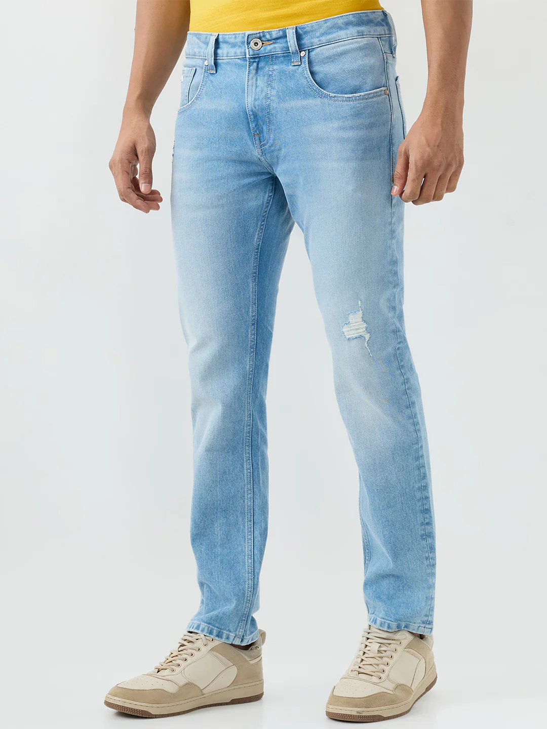 Men Ricardo Jeans Comfort Fit Blue Mid Rise - Image 3