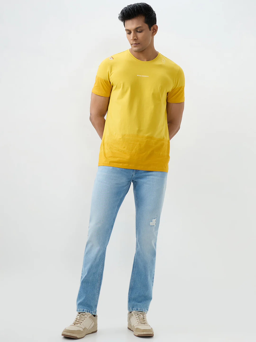 Men Ricardo Jeans Comfort Fit Blue Mid Rise - Image 5