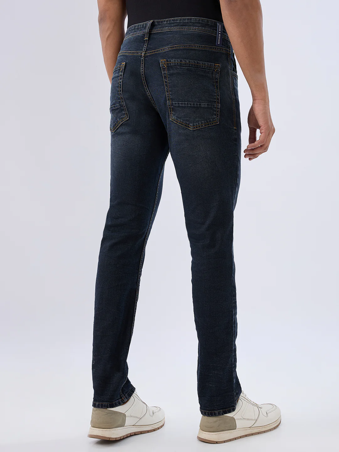 Men Rover Jeans Regular Fit Black Mid Rise - Image 5