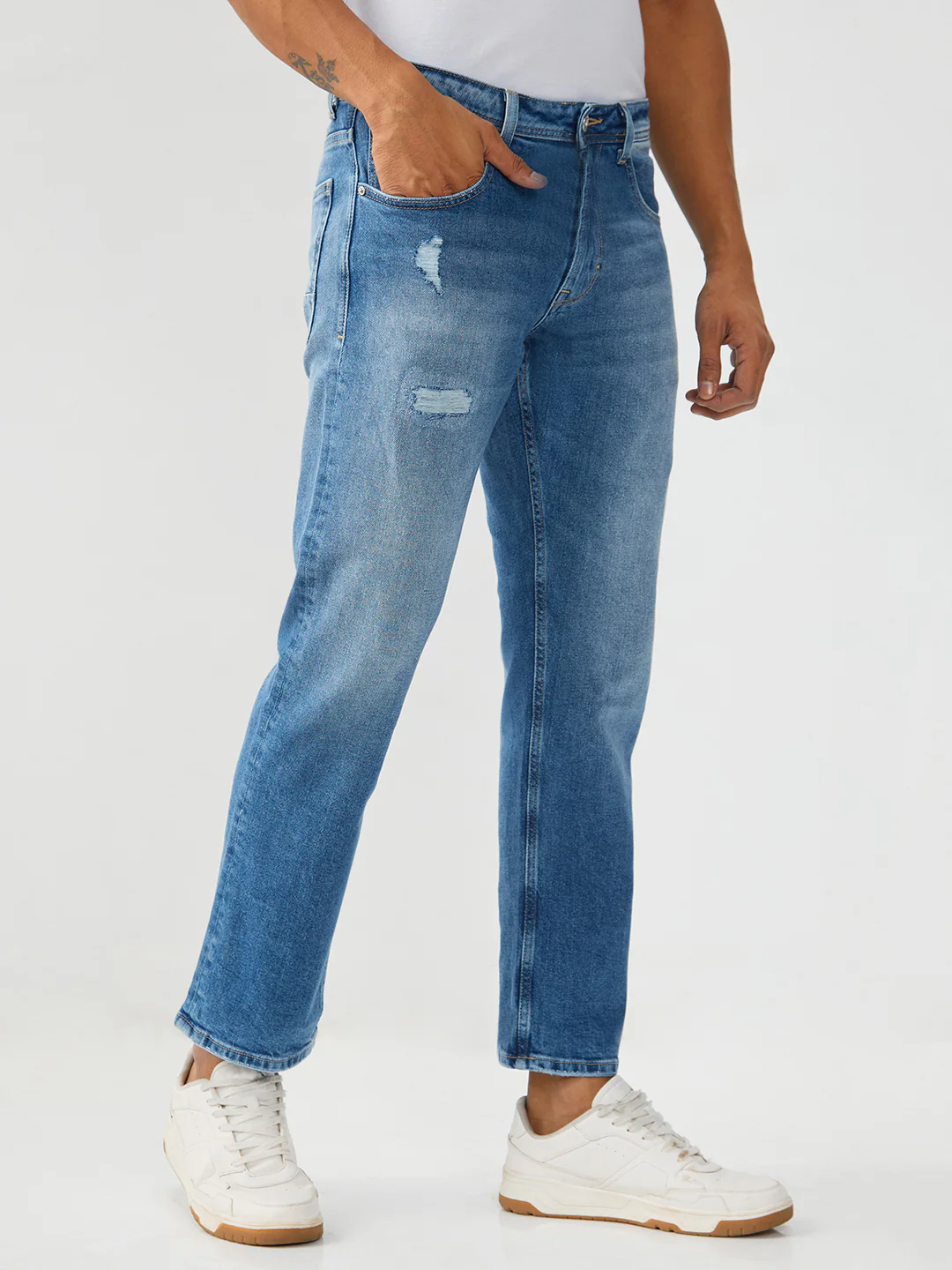 Men Chico Jeans Relaxed Fit Mid Blue Mid Rise - Image 2