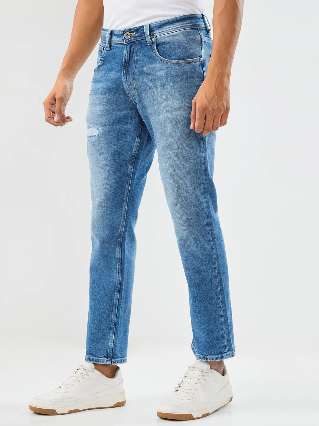 Men Chico Jeans Relaxed Fit Mid Blue Mid Rise - Image 3