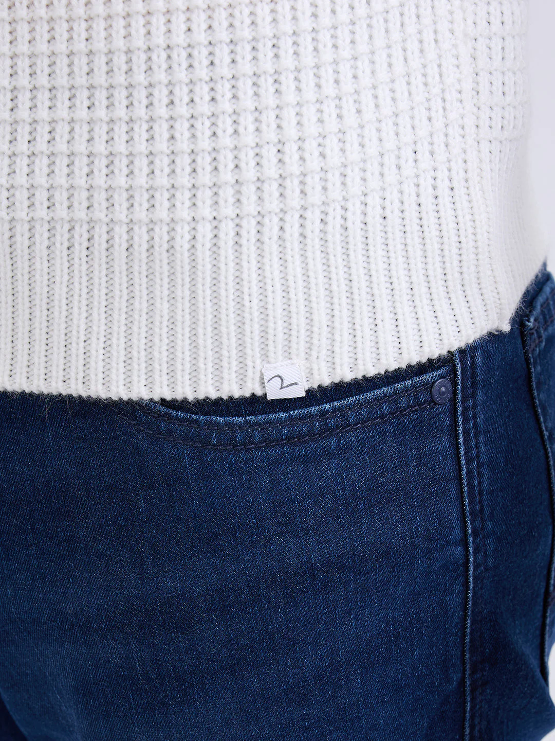 Men Sweater White Slim Fit - Image 8