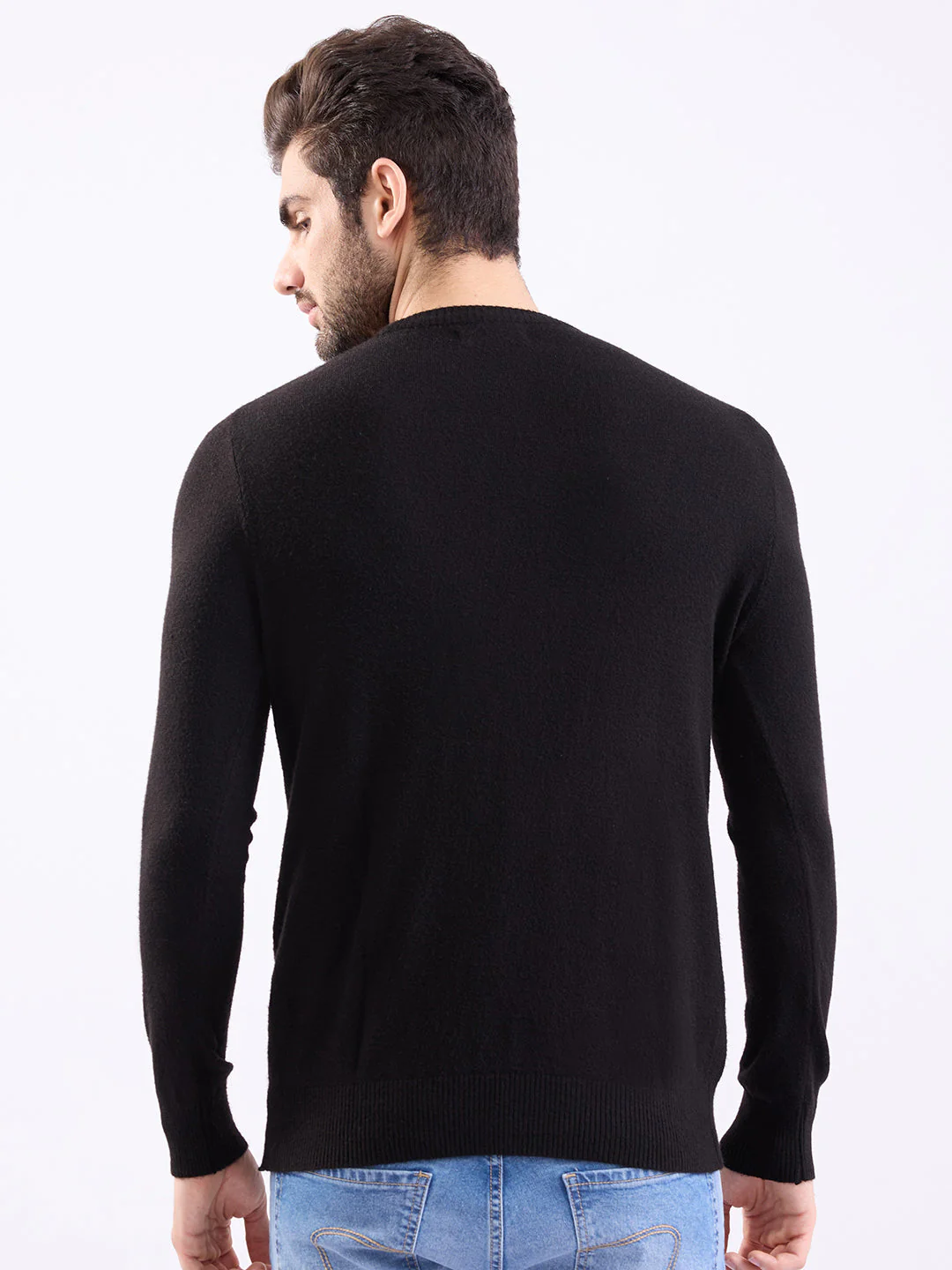 Men Sweater Black Slim Fit - Image 4