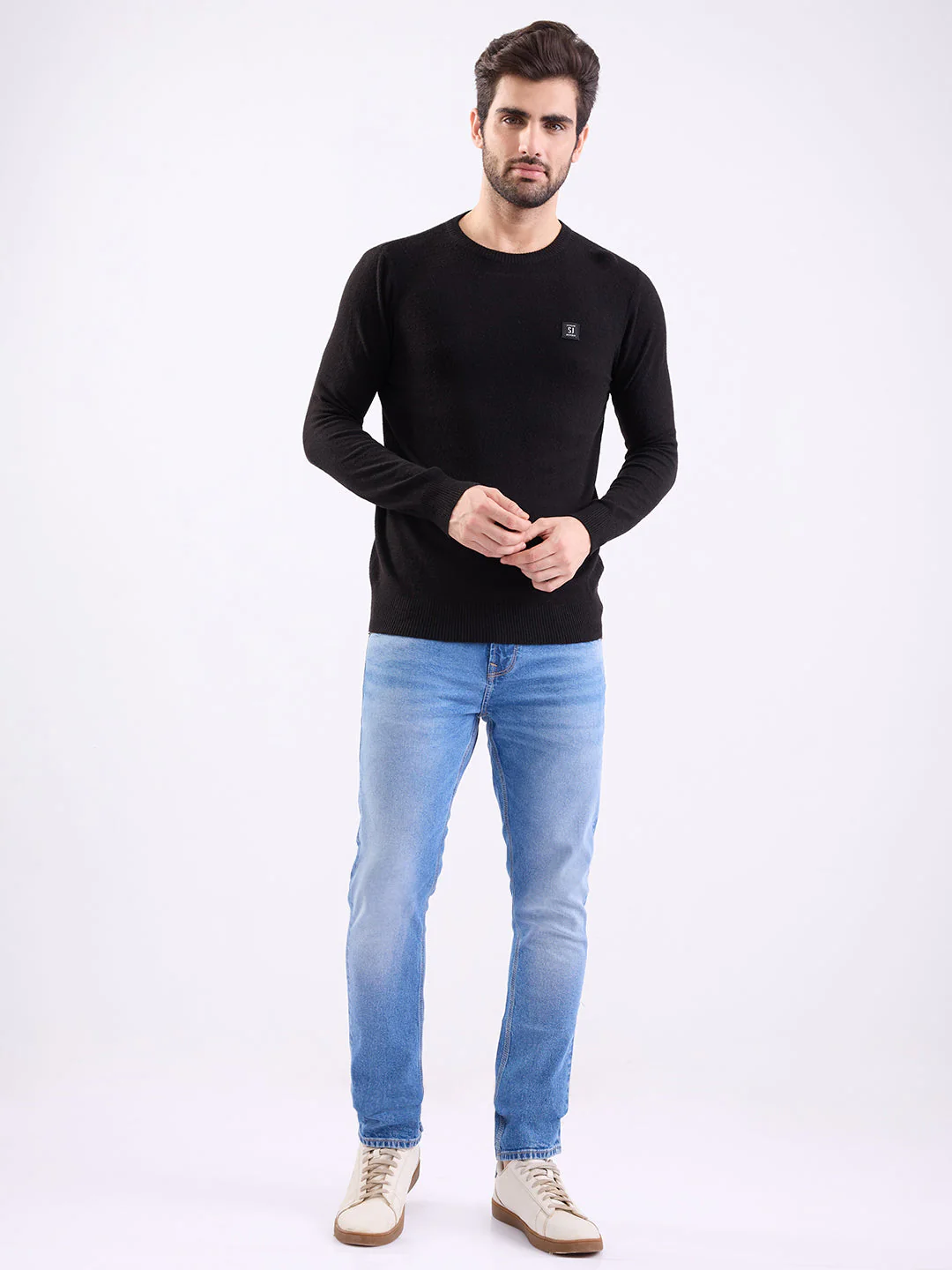 Men Sweater Black Slim Fit - Image 5