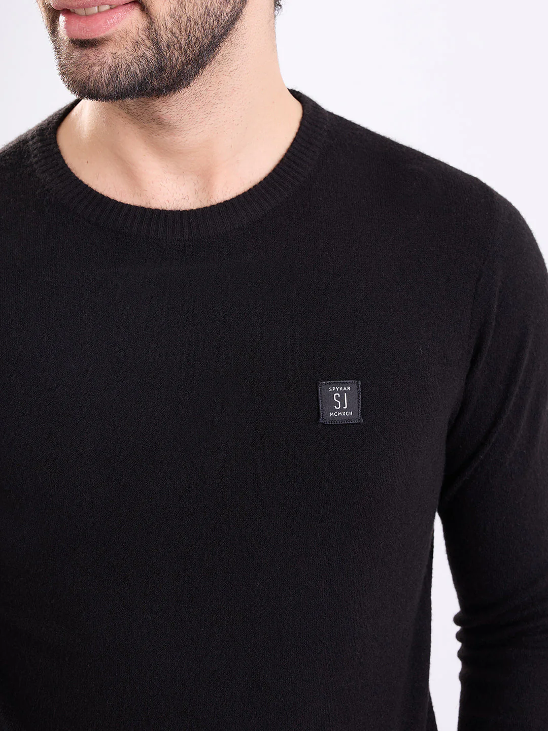Men Sweater Black Slim Fit - Image 6