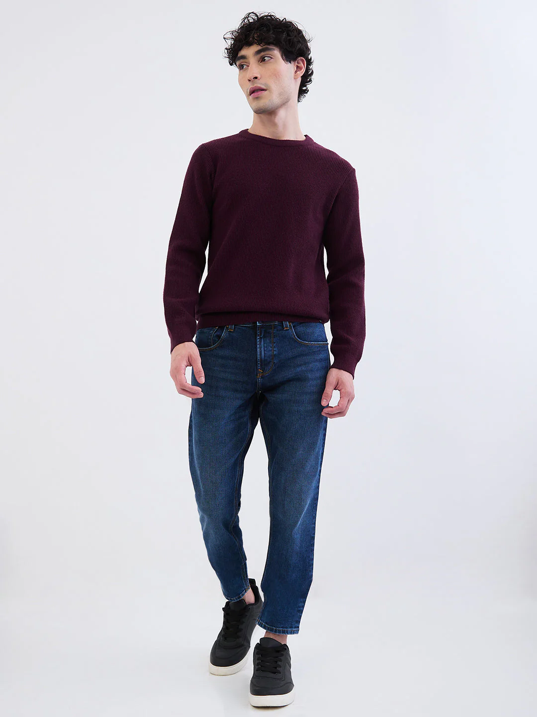 Men Sweater Red Slim Fit - Image 5