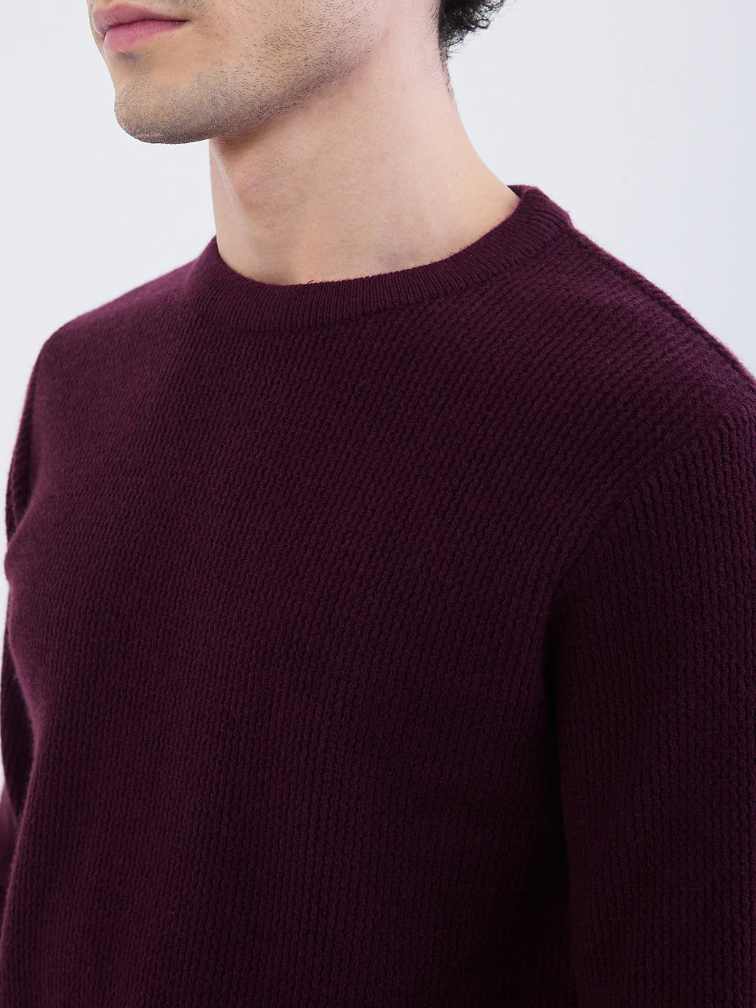 Men Sweater Red Slim Fit - Image 6