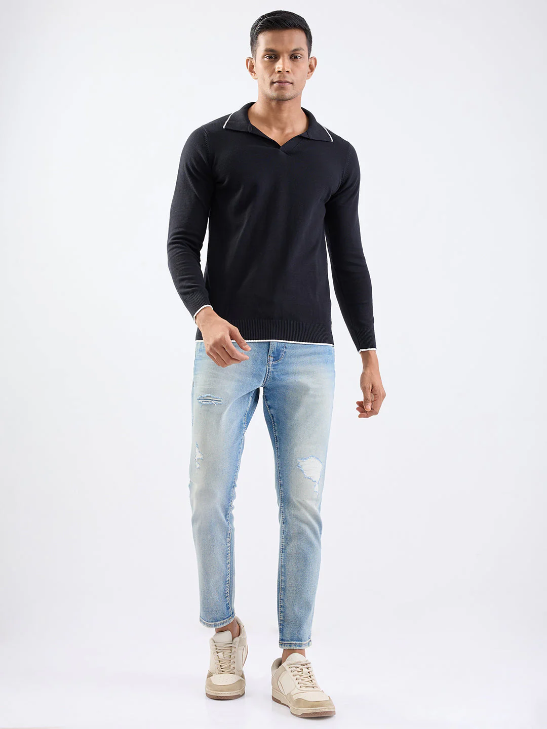 Men Sweater Black Slim Fit - Image 5