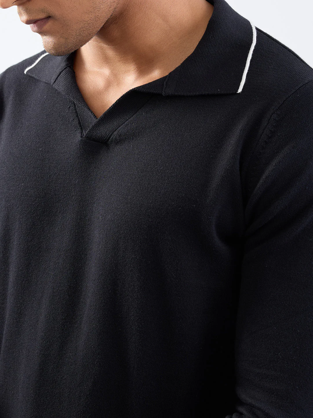 Men Sweater Black Slim Fit - Image 6