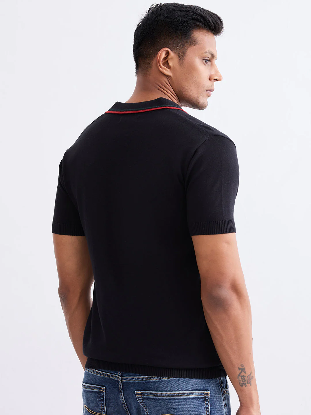 Men Sweater Black Slim Fit - Image 4