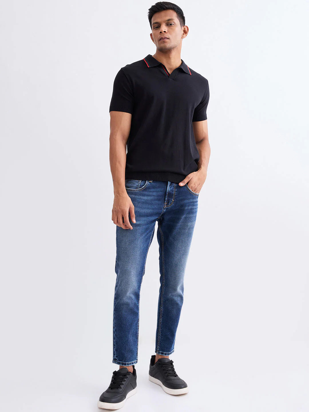Men Sweater Black Slim Fit - Image 5