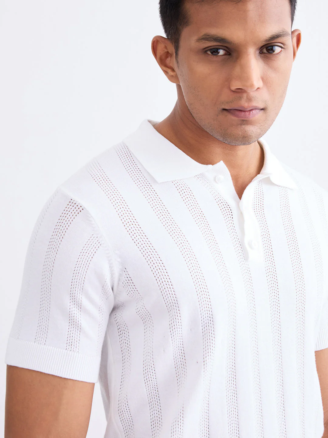 Men Sweater Off White Slim Fit - Image 6