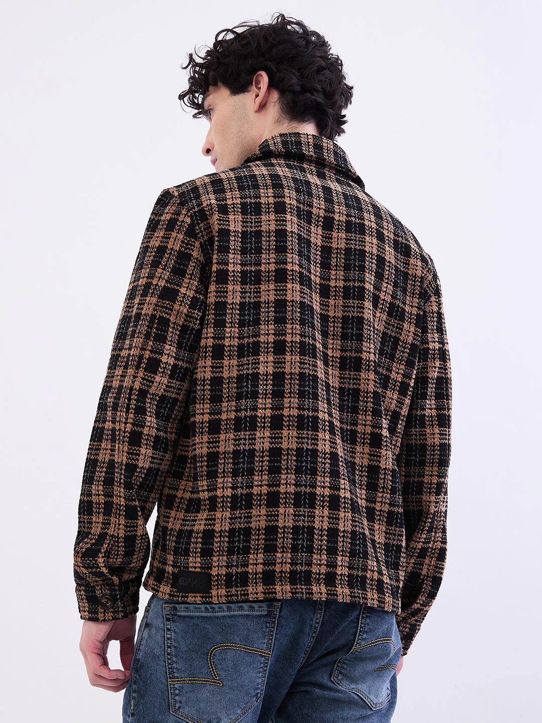 Men Jacket Black Straight Fit - Image 4