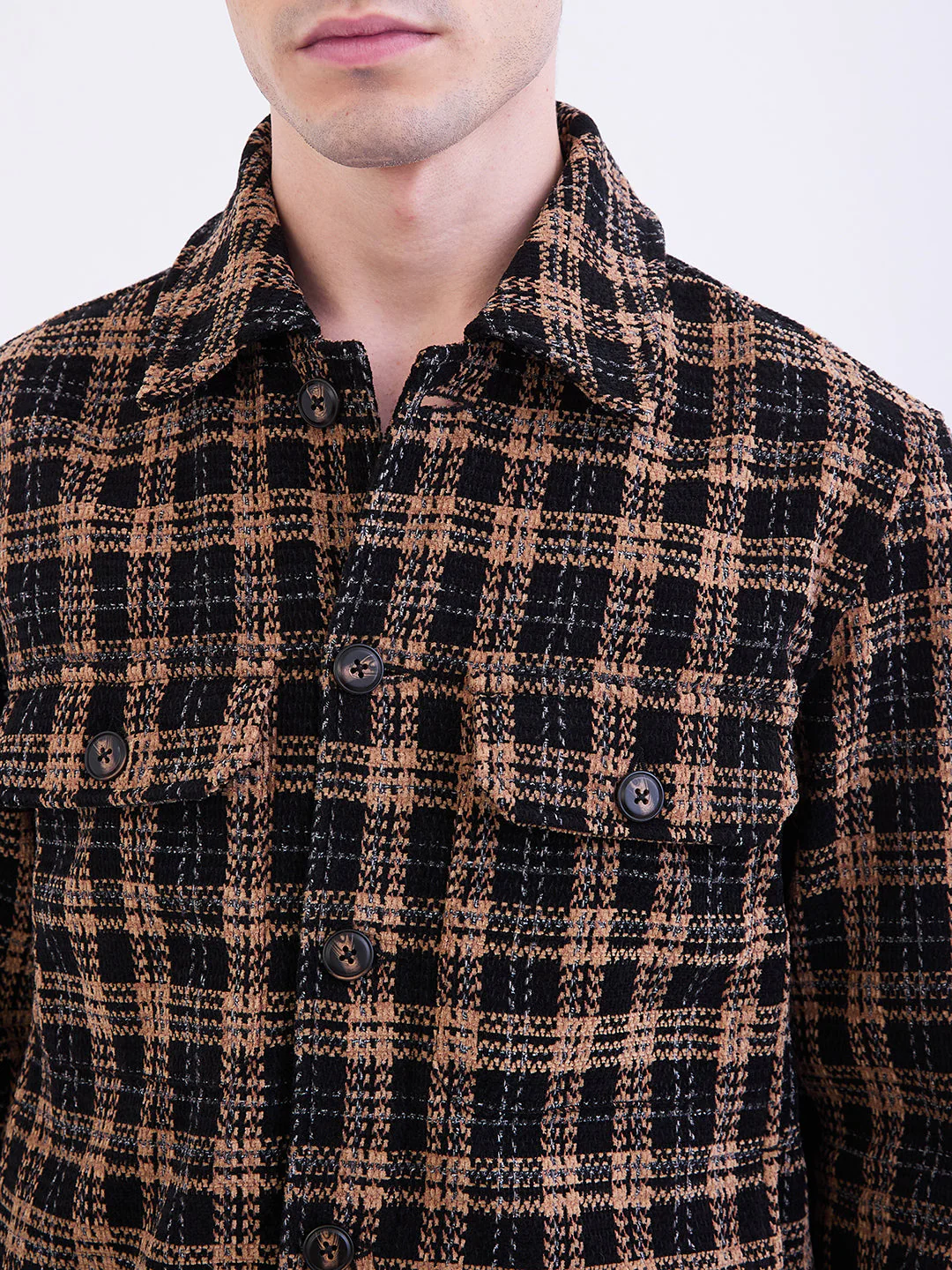 Men Jacket Black Straight Fit - Image 6