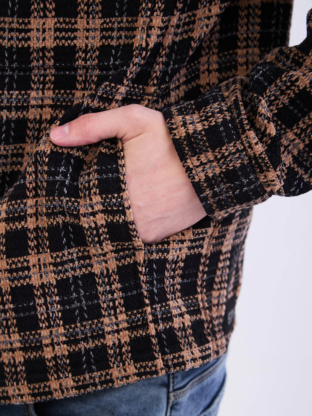 Men Jacket Black Straight Fit - Image 8