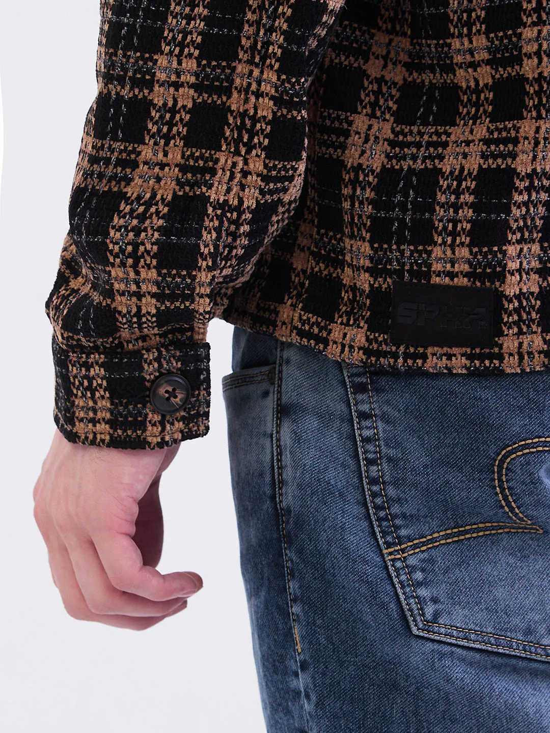 Men Jacket Black Straight Fit - Image 9
