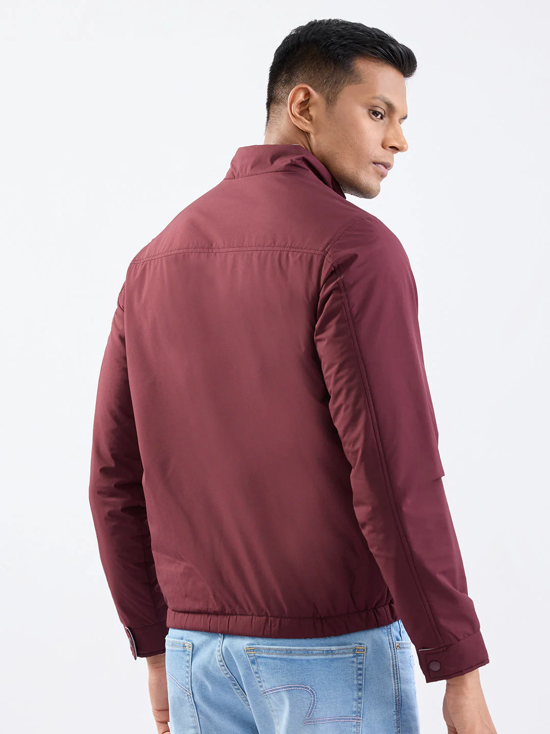 Men Jacket Red Straight Fit - Image 4