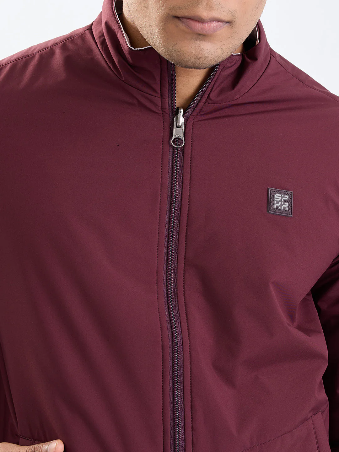 Men Jacket Red Straight Fit - Image 6
