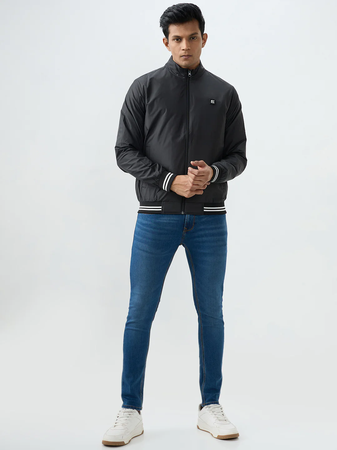 Men Jacket Black Straight Fit - Image 5
