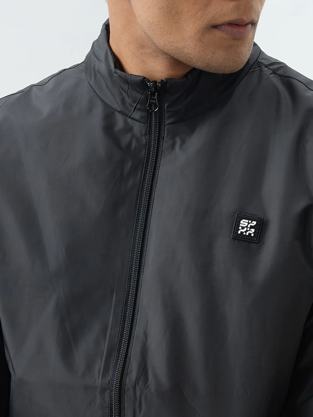 Men Jacket Black Straight Fit - Image 6