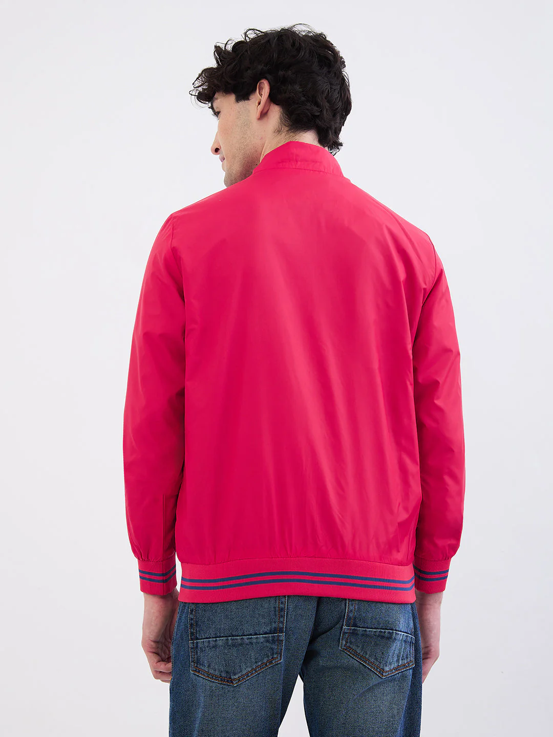 Men Jacket Red Straight Fit - Image 5