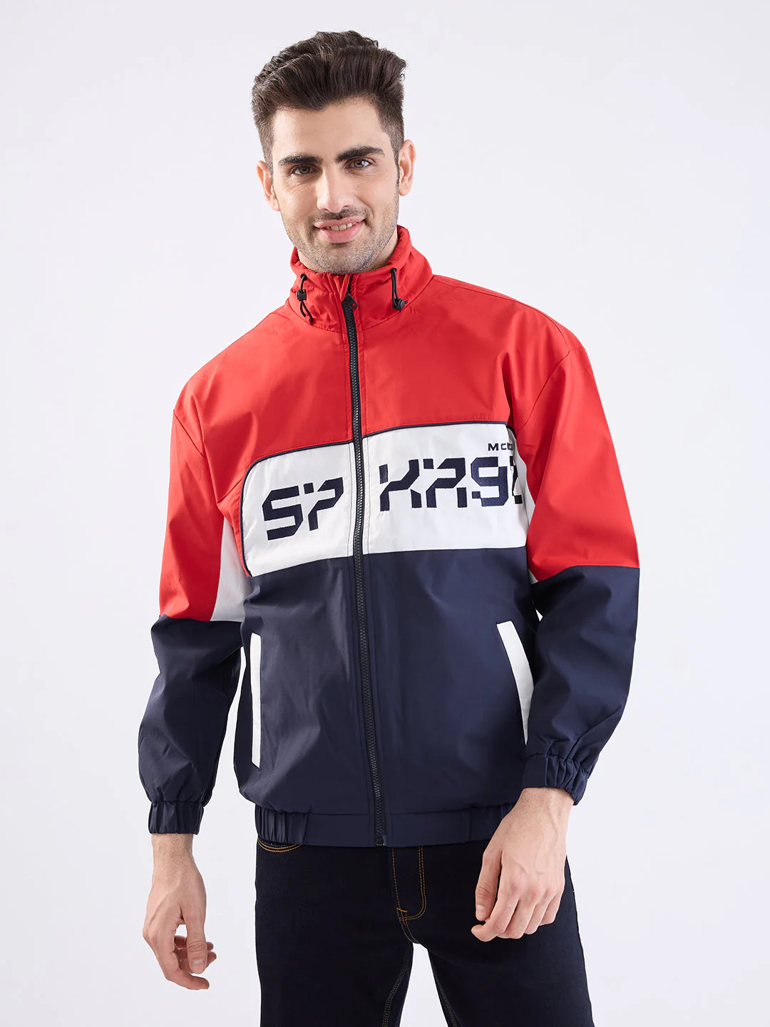 Men Jacket Red Straight Fit - Image 2